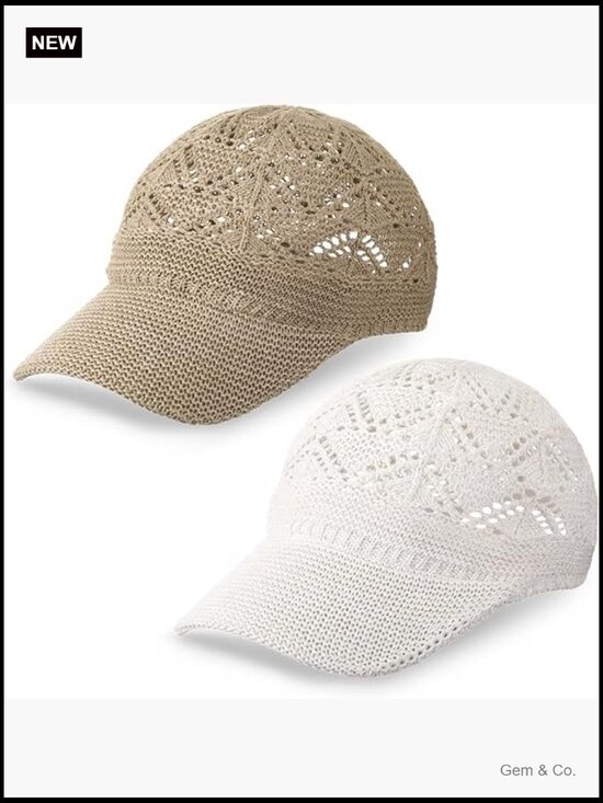 Women\'s Knit Mesh Trucker Baseball Cap Set - Adjustable Breathable Summer Hats main image 7